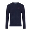 Ralph Lauren Cable-knit Wool-cashmere Sweater In Hunter Navy