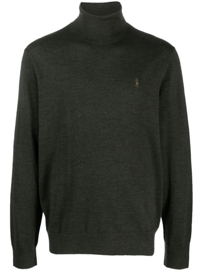 Polo Ralph Lauren Long Sleeve Turtle Neck Pullover In Green
