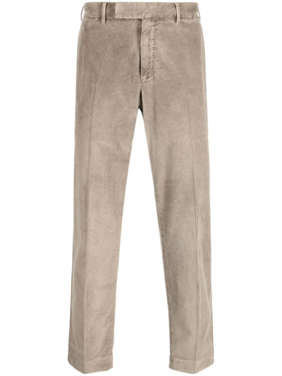 Pt01 Rebel Stretch Velvet Trousers In Grey
