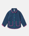 Stella Mccartney Flower Quilted Jacket In Navy