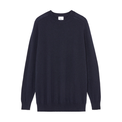 G. Label By Goop Gia Classic Cashmere Crewneck In Navy
