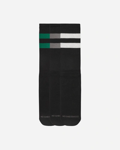 Neighborhood Classic 3-pack Long Socks In Black