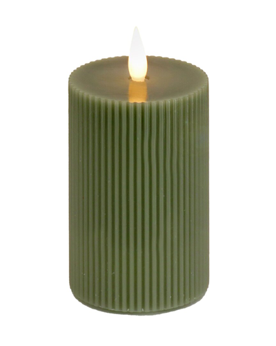 Hgtv 4in Georgetown Real Motion Flameless Led Candle In Green