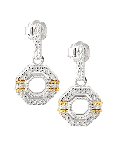 Andrea Candela Gatsby 18k & Silver 0.04 Ct. Tw. Diamond Earrings