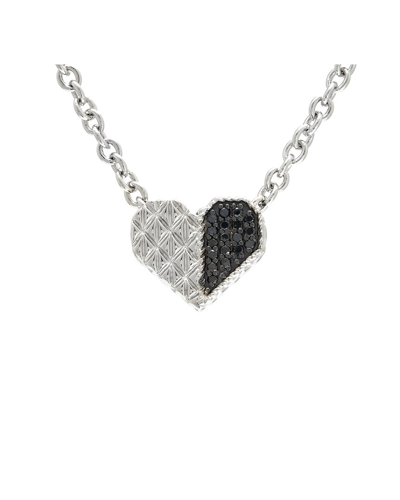 Andrea Candela Origami Silver 0.16 Ct. Tw. Diamond Necklace