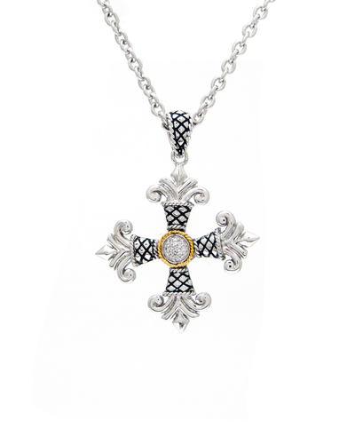 Andrea Candela La Fe 18k & Silver 0.05 Ct. Tw. Diamond Necklace