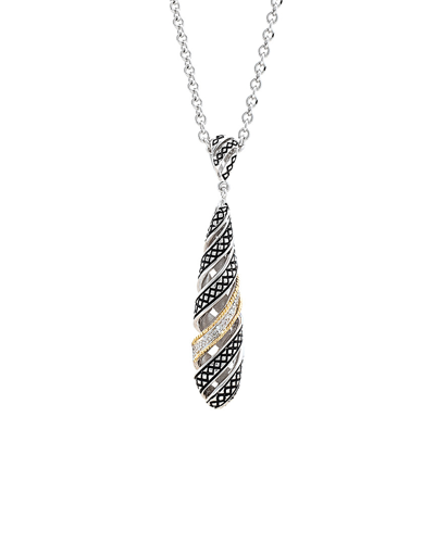 Andrea Candela Espiral 18k Over Silver Diamond Necklace