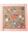 Gucci Gg Flora Print Silk Twill Scarf In Pink