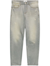 Ami Alexandre Mattiussi Logo-patch Organic Cotton Jeans In Vintage Grey