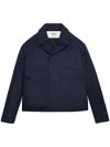 Ami Alexandre Mattiussi Oversize Virgin Wool Jacket In Night Blue