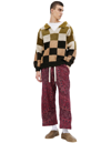 KARU RESEARCH WOOL KNITTED CHECK SWEATER