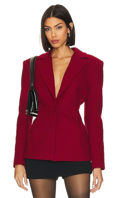 Ceren Ocak Blazer Jacket In Red