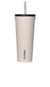 Corkcicle 24-ounce Insulated Cup With Straw In Latte