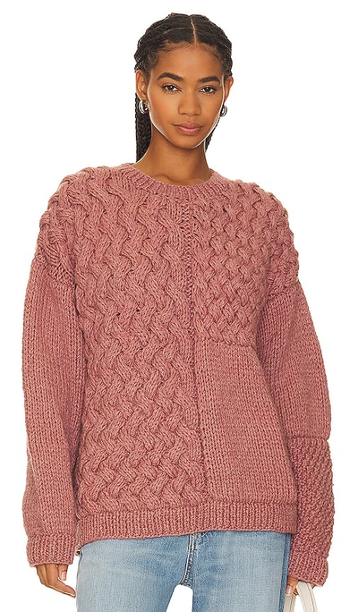 The Knotty Ones Heartbreaker Sweater In Pink