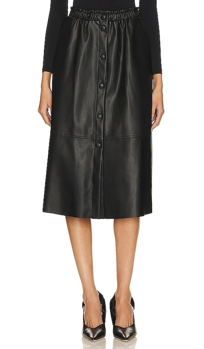 Bcbgeneration Faux Leather Midi Skirt In Onyx