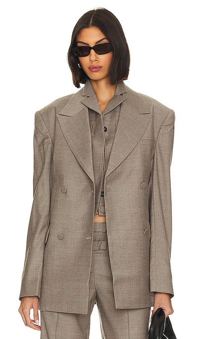 Aya Muse Tullia Blazer In Taupe