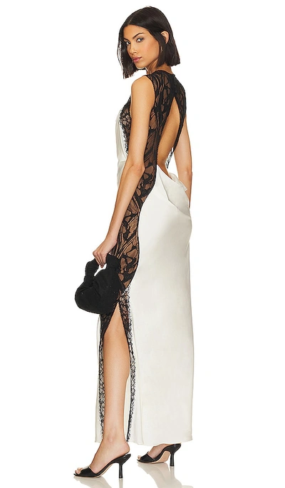 Simkhai Vea Lace-trimmed Gown In Black,white