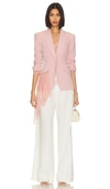 Cinq À Sept Keeves Scrunched-sleeve Lace Embellished Blazer In Rosy Quartz