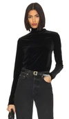 Agolde Pascale Turtleneck Long Sleeve T-shirt In Black