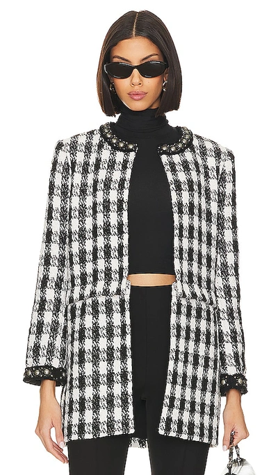 ALICE AND OLIVIA DEON TWO-FER SEPERATING BOX JACKET