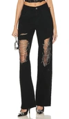 Retroféte Marlowe Bootcut Jeans In Black