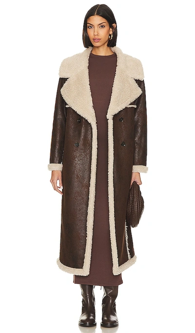 Simon Miller Women's Jetz Long Faux Fur Coat In Brown