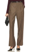 VINCE HOUNDSTOOTH PLEAT FRONT PANT