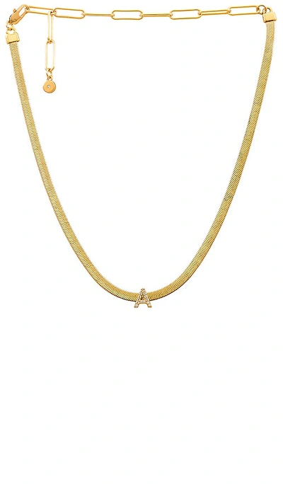 Ettika Initial Necklace In Metallic Gold