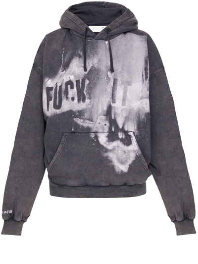 Alyx 1017  9sm Graphic Printed Drawstring Hoodie In Black