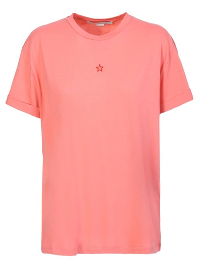 Stella Mccartney Star-embroidered T-shirt In Neutrals