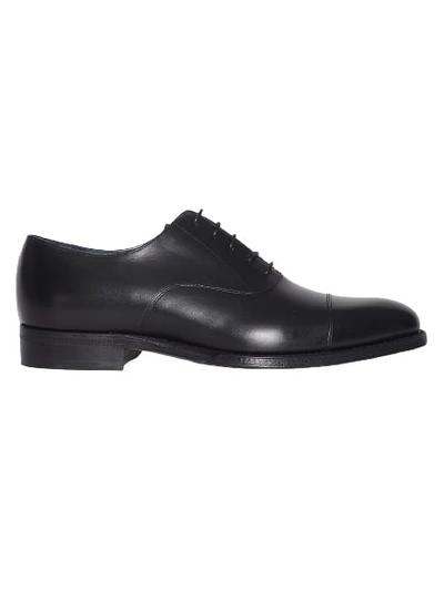 Berwick Brushed Black Leather Shoes