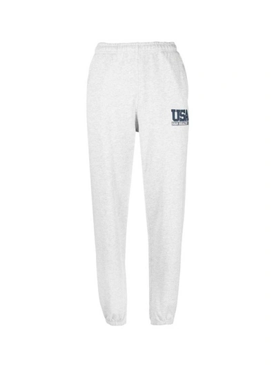 Sporty And Rich Usa Cotton-blend Track Pants In Grey