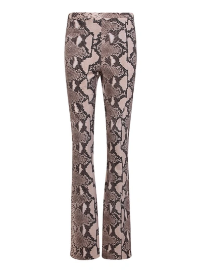 Stella Mccartney Leopard-print Wide-leg Trousers In Grey
