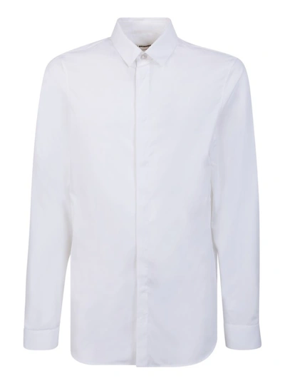 Jil Sander Pointed-collar Organic-cotton Shirt In White