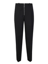 Jil Sander Zip-fastening Wool Tapered Trousers In Black