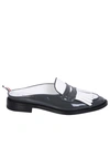 Thom Browne Varsity Penny Loafer With 2 Cm Heel In Grey