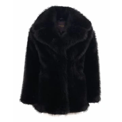 Freed Riley Long Faux Fur Coat Black