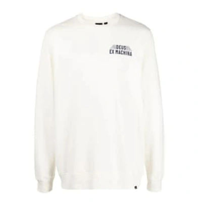 Deus Ex Machina Logo-print Organic-cotton Sweatshirt In White