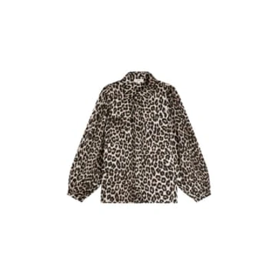 Suncoo Lanna Shirt In Beige Leopard In Neturals