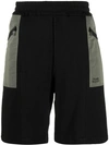 ALEXANDER MCQUEEN TWO-TONE SPORTS SHORTS WITH ELASTICATED WAIST