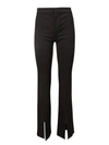 ALICE AND OLIVIA BLACK LOW-RISE PANTS WITH SLIT BOTTOM