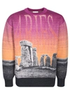 Aries Printed Wool Blend Sweater In Pink