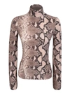 Stella Mccartney Multi-colored Top With All-over Animal Print In Neutrals
