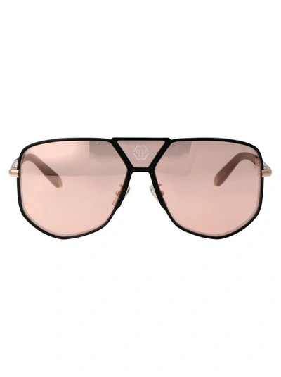 Philipp Plein Plein Power Hexagon Sunglasses In Pink