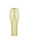 ANDREEVA YELLOW HANDMADE CROCHET SKIRT