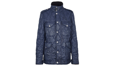 Pre-owned Burberry Garrington Elevated Quilted Jacket Navy
