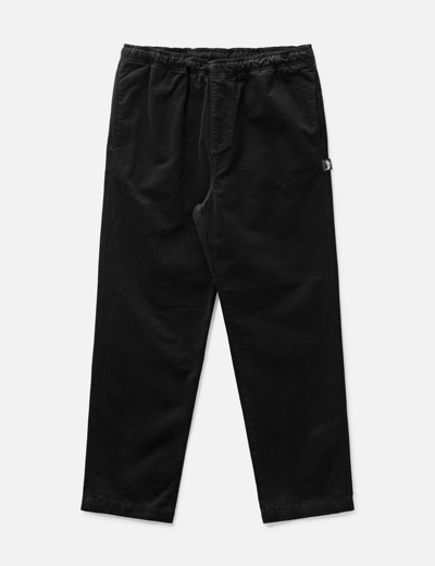Stussy Brush Cotton Beach Trousers In Black