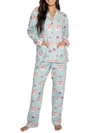 Pj Salvage Flannel Pajama Set In Aqua