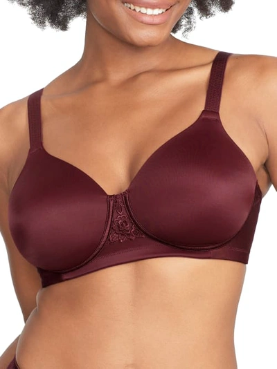 Vanity Fair Beauty Back Longline Wire-free T-shirt Bra In Flushed Fig