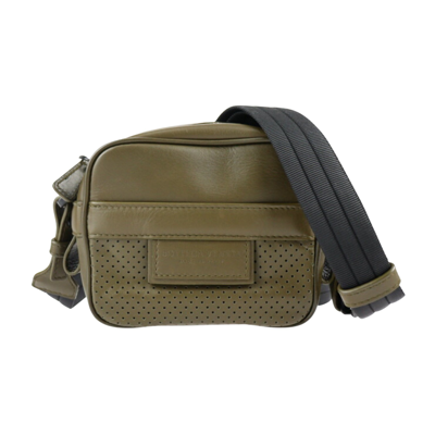 Bottega Veneta Khaki Leather Shoulder Bag ()